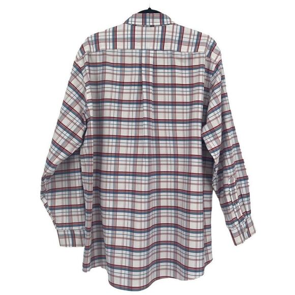 LL Bean Mens Plaid Button Down Shirt Size 17-34 - Picture 8 of 8